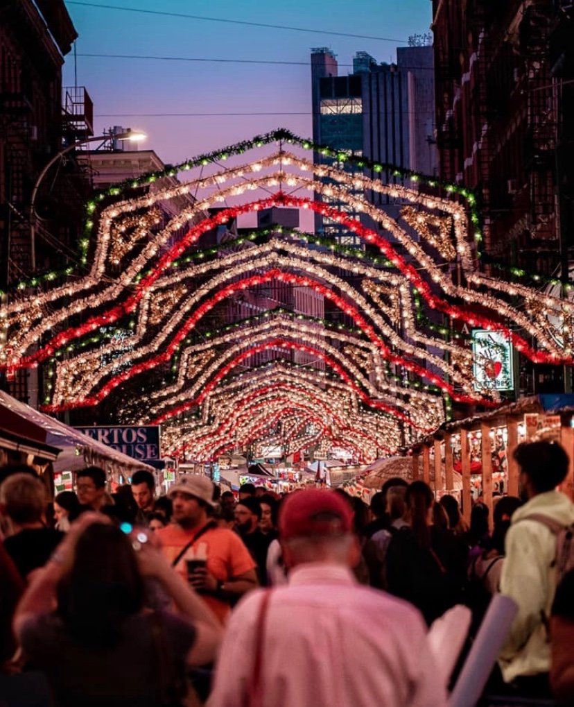 Little Italy festival canopy lights